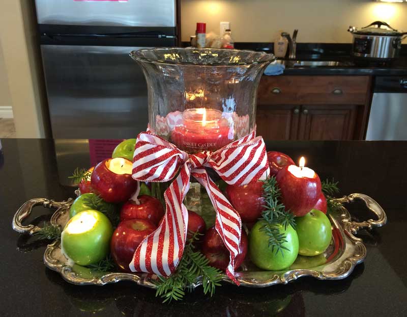 Create a beautiful centerpiece for your next Christmas gathering.